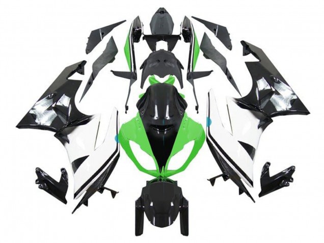 Comprare Carena Moto Kawasaki ZX6R 2009-2012 - Verde Bianco Nero Lucido