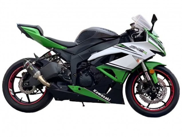 Comprare Carena Moto Kawasaki ZX6R 2009-2012 - Bianco Verde Nero