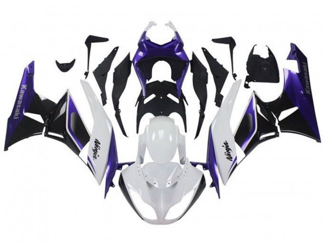 Comprare Carena Moto Kawasaki ZX6R 2009-2012 - Viola Bianco Nero