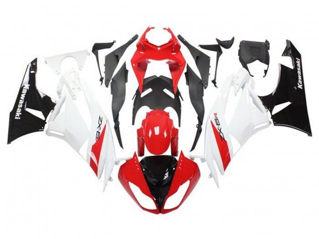Comprare Carena Moto Kawasaki ZX6R 2009-2012 - Rosso Bianco Nero
