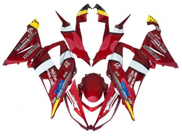 Comprare Carena Moto Kawasaki ZX6R 2013-2018 - Rosso Giallo Bianco Blu