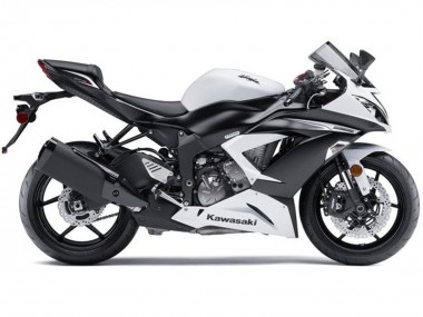 Comprare Kit Carena Moto Completo Kawasaki ZX6R 2013-2018 - Bianco Nero Opaco