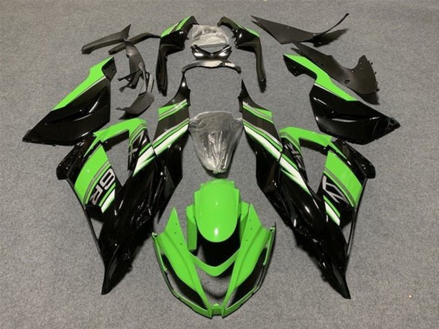 Comprare Kit Carena Moto Completo Kawasaki ZX6R 2013-2018 - Verde Nero Lucido