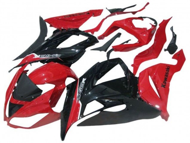 Comprare Carena Moto Kawasaki ZX6R 2013-2018 - Rosso Nero Lucido