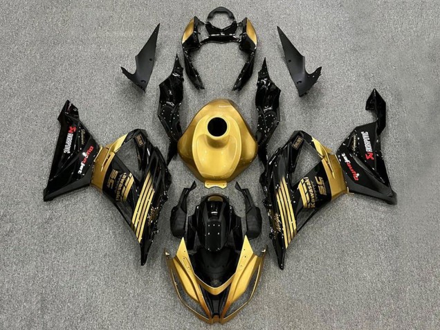 Comprare Carena Moto Kawasaki ZX6R 2013-2018 - Oro Nero Lucido