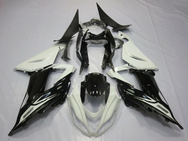 Comprare Carena Moto Kawasaki ZX6R 2013-2018 - Bianco Perla Nero Lucido