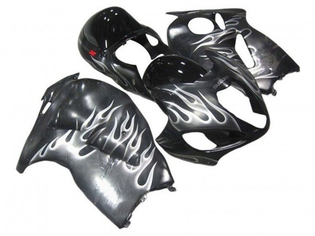 Comprare Carena Moto Suzuki GSXR1000 1996-2007 - Grigio Nero Bianco Fiamma