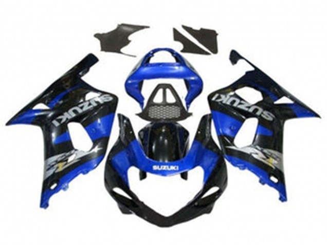 Comprare Carena Moto Suzuki GSXR1000 2000-2002 - Blu Nero Lucido Chrome