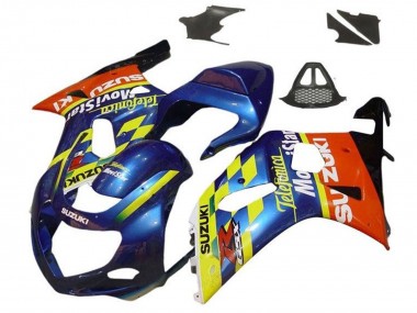 Comprare Carena Moto Suzuki GSXR1000 2000-2002 - Blu Giallo Rosso Telefumica Motul