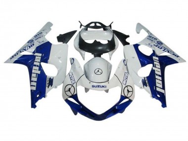 Comprare Carena Moto Suzuki GSXR1000 2000-2002 - Bianco Blu Jordan Dunlop