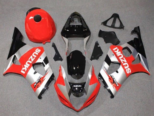 Comprare Carena Moto Suzuki GSXR 1000 2003-2004 - Rosso Argento Nero