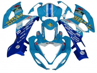 Comprare Carena Moto Suzuki GSXR 1000 2005-2006 - Blu Bianco Banda Rizla