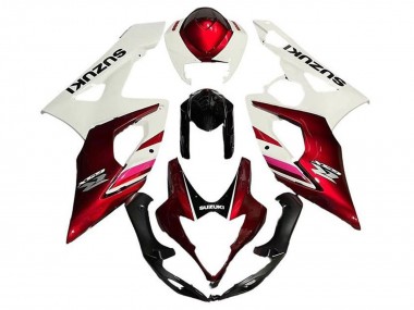 Comprare Carena Moto Suzuki GSXR 1000 2005-2006 - Bianco Caramella Rosso Nero