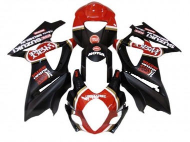 Comprare Carena Moto Suzuki GSXR 1000 2005-2006 - Nero Opaco Rosso Lucky Strike