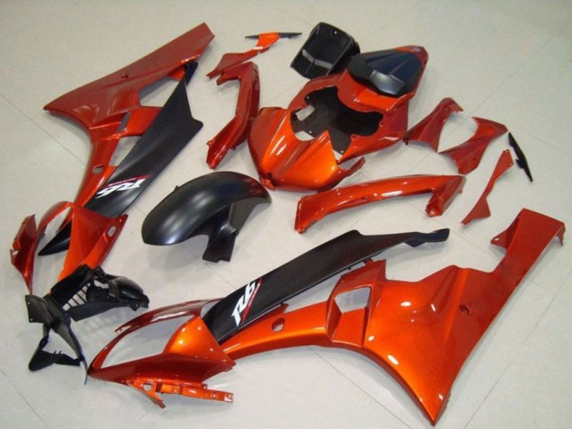 Comprare Kit Carena Moto Yamaha YZF R6 2006-2007 - Arancia Nero Opaco
