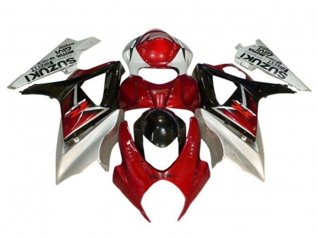 Comprare Carena Moto Suzuki GSXR 1000 2005-2006 - Argento Rosso Nero