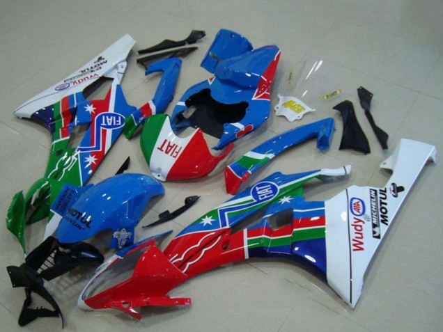 Comprare Carena Moto Yamaha YZF R6 2006-2007 - Bianco Blu Rosso Verde Fiat Motul