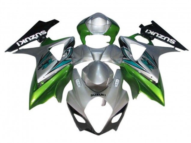 Comprare Carena Moto Suzuki GSXR 1000 2005-2006 - Argento Verde Nero