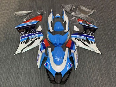 Comprare Carena Moto Suzuki GSXR1000 2017-2024 - Bianco Blu Banda Rosso Motul