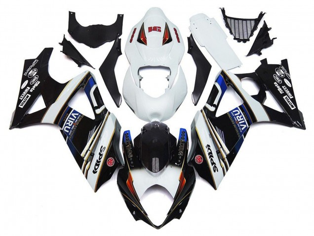 Comprare Carena Moto Suzuki GSXR 1000 2007-2008 - Bianco Blu Nero VIRU