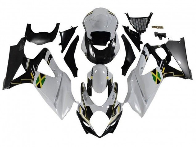 Comprare Carena Moto Suzuki GSXR 1000 2007-2008 - Bianco Nero Jamaica