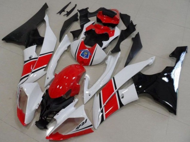 Comprare Plastica ABS Yamaha YZF R6 2008-2016 - Bianco Rosso Nero Lucido