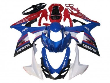 Comprare Carena Moto Suzuki GSXR 1000 2009-2016 - Blu Bianco Rosso Nero Banda