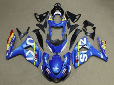 Comprare Carena Moto Suzuki GSXR 1000 2009-2016 - Blu Bianco Giallo Banda