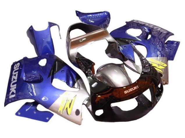 Comprare Carena Moto Suzuki GSXR 600 / GSXR 750 1996-2000 - Blu Argento Nero