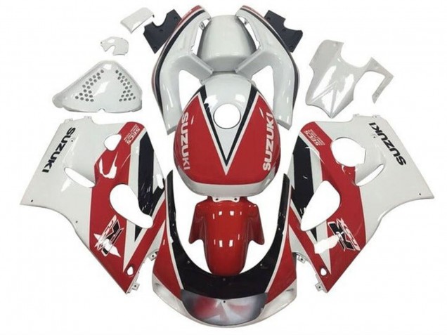 Comprare Carena Moto Suzuki GSXR 600 / GSXR 750 1996-2000 - Rosso Bianco Nero Banda