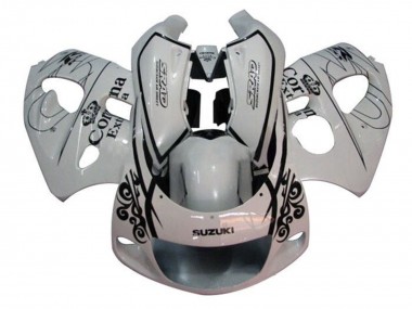 Comprare Carena Moto Suzuki GSXR 600 / GSXR 750 1996-2000 - Bianco Nero Corona Extra