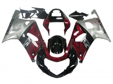 Comprare Carena Moto Suzuki GSXR 600 / GSXR 750 2001-2003 - Argento Rosso Nero Lucido