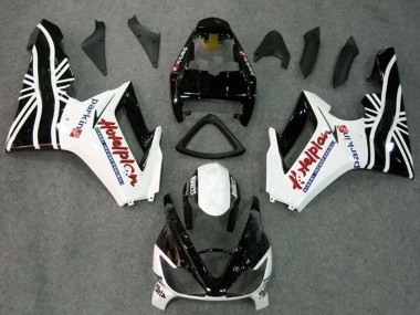 Comprare Kit Carena Moto Triumph Daytona 675 Triple 2006-2008 - Bianco Nero Lucido