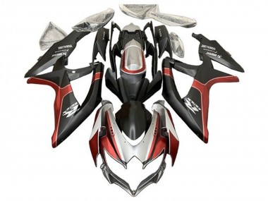Comprare Carena Moto Suzuki GSXR 600 / GSXR 750 2008-2010 - Argento Rosso Nero Opaco