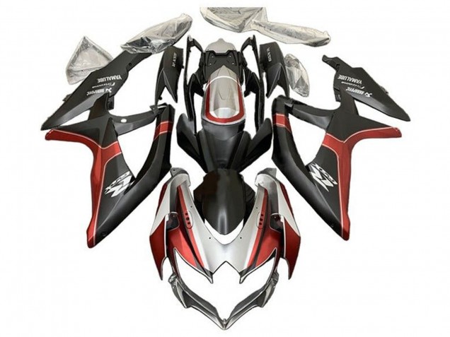 Comprare Carena Moto Suzuki GSXR 600 / GSXR 750 2008-2010 - Argento Rosso Nero Opaco