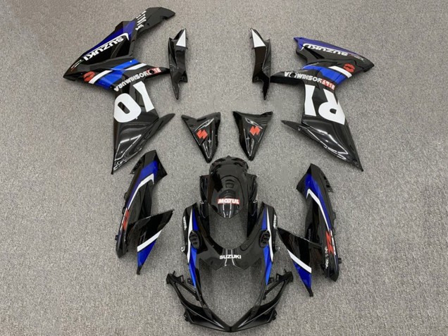 Comprare Carena Moto Suzuki GSXR 600 / GSXR 750 2011-2024 - Nero Lucido Blu Bianco Rosso Yoshimura