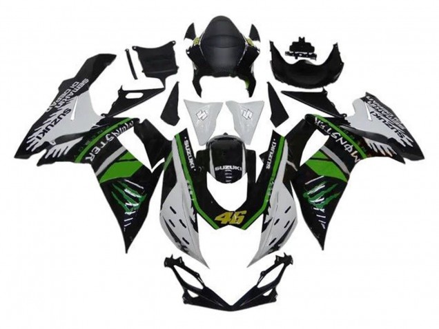 Comprare Carena Moto Suzuki GSXR 600 / GSXR 750 2011-2024 - Bianco Verde Nero Mostro 46