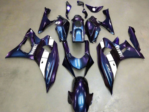 Comprare Carena Moto Yamaha YZF R7 2021-2024 - Camaleonte Blu Viola Bianco