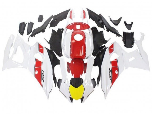 Comprare Carena Moto Yamaha YZF R7 2021-2024 - Bianco Giallo Rosso Banda