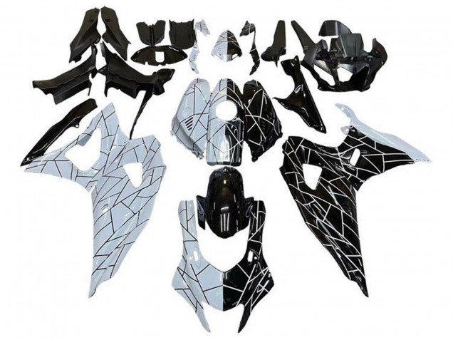 Comprare Carena Moto Yamaha YZF R7 2021-2024 - Bianco Nero Diviso Banda