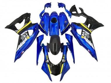 Comprare Carena Moto Yamaha YZF R7 2021-2024 - Blu Nero Giallo Squalo