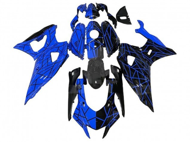 Comprare Carena Moto Yamaha YZF R7 2021-2024 - Blu Nero Linea di Divisione