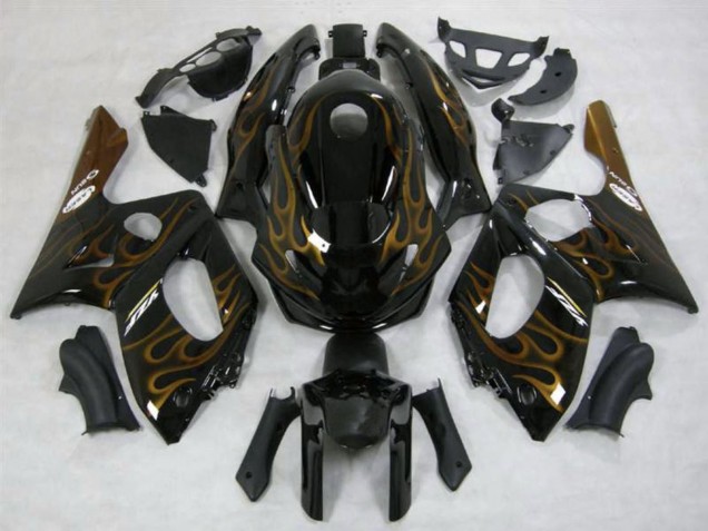 Comprare Carena Moto Yamaha YZF600R Thundercat 1996-2007 - Nero Oro Scuro Fiamma