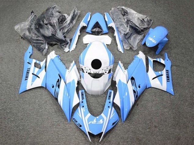 Comprare Carena Moto Yamaha YZF R3/R25 2019-2021 - Bianco Azzurro Chiaro