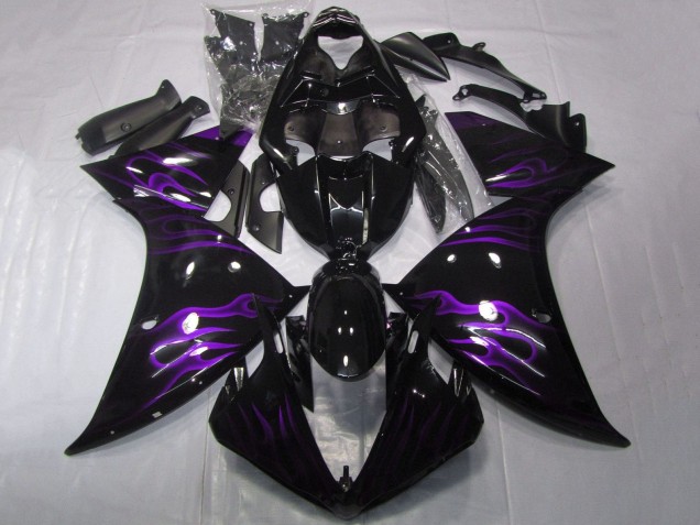 Comprare Carena Moto Yamaha YZF 1000 R1 2009-2011 - Nero Lucido Viola Fiamma