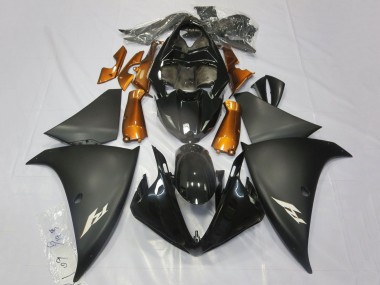 Comprare Carena Moto Yamaha YZF 1000 R1 2009-2011 - Nero Lucido Nero Opaco Arancia
