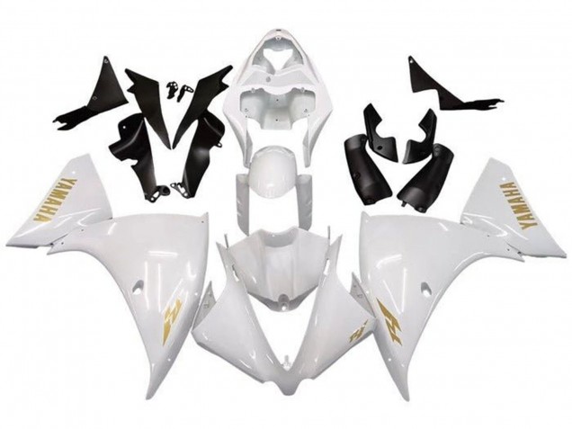 Comprare Carena Moto Yamaha YZF 1000 R1 2009-2011 - Bianco Oro Decal