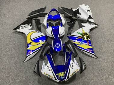 Comprare Carena Moto Yamaha YZF 1000 R1 2009-2011 - Bianco Blu Giallo Nero Sun Moon