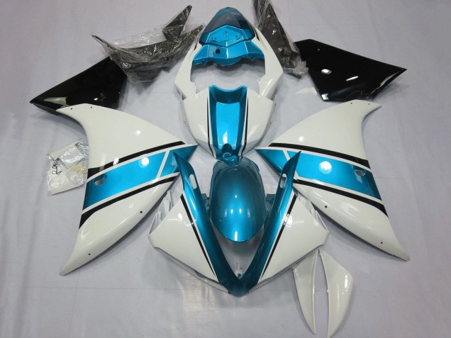 Comprare Carena Moto Yamaha YZF 1000 R1 2009-2011 - Bianco Azzurro Chiaro Nero