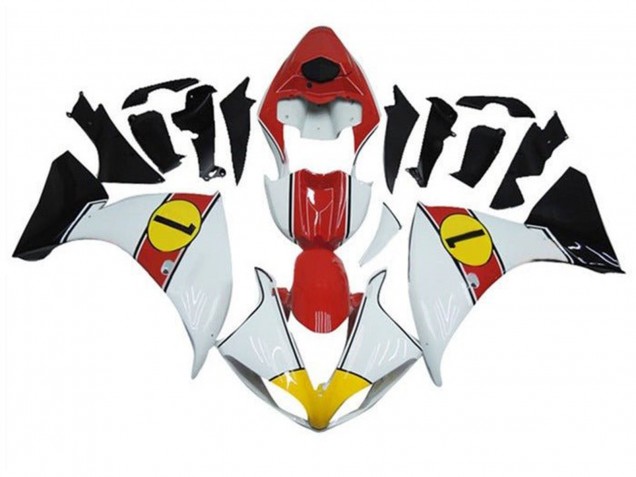 Comprare Carena Moto Yamaha YZF 1000 R1 2009-2011 - Bianco Rosso Giallo Nero